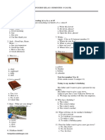 Choose The Correct Answer by Crossing (X) A, B, C, or D!: Soal Latihan Uts Bahasa Inggris Kelas 4 Semester 1/ Ganjil