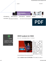 SWOT Analysis For Uber PDF