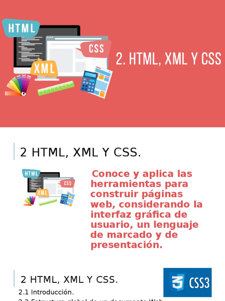HTML, XML y CSS | PDF | HTML | Formato de Documento Portable