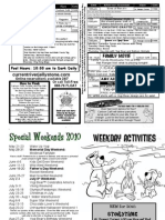 2010 Activity List Weekday