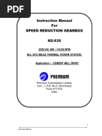 Instruction Manual For Speed Reduction Gearbox: 2250 KW, 989 / 119.99 RPM M/S. DVC Mejia Thermal Power Station