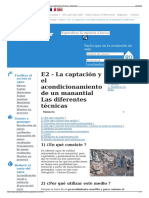 Captación y acondicionamiento de manantiales