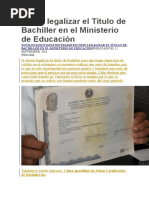 Cómo Apostillar Título de Bachiller y Notas Certificadas en Venezuela ...