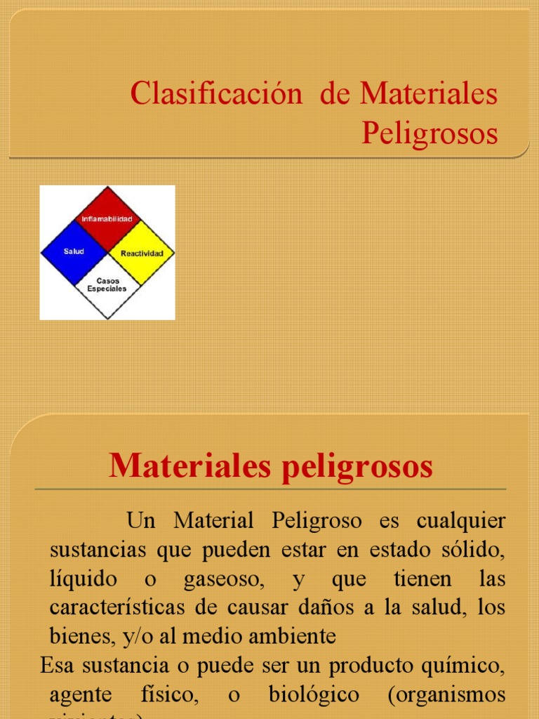 Clasificacion de Materiales Peligrosos OnU 32870