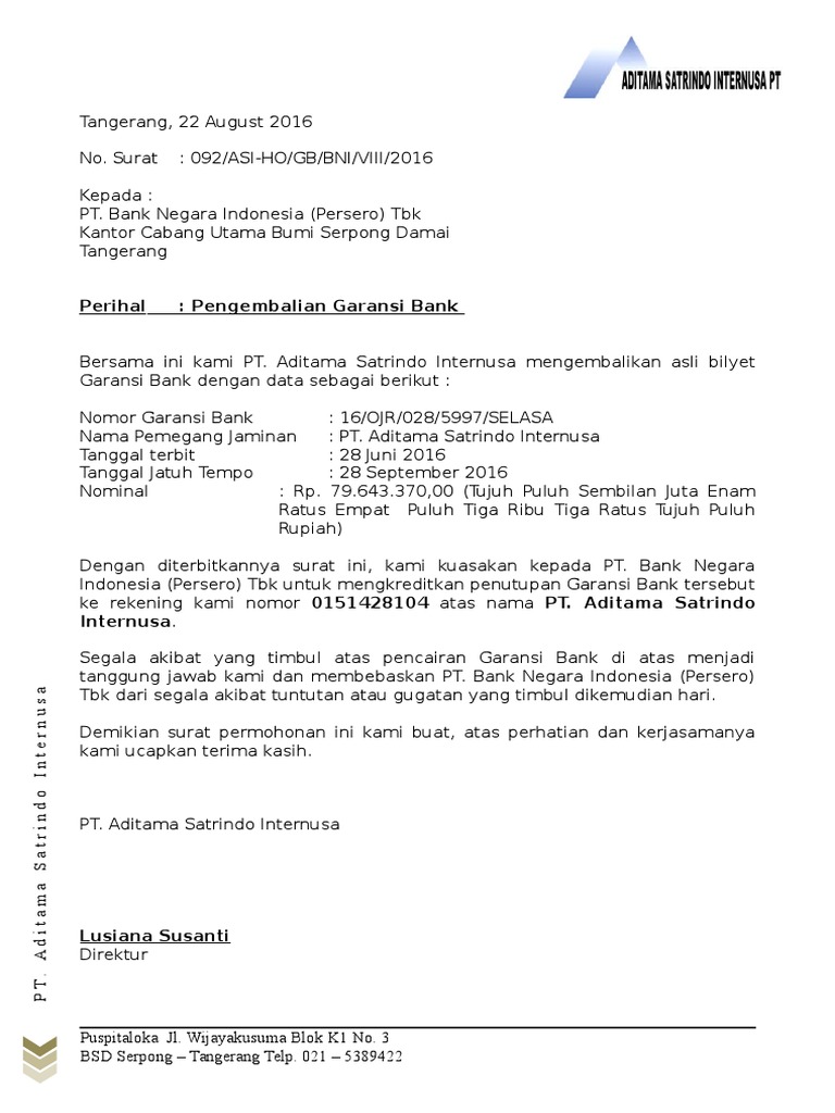 Penutupan Garansi Bank