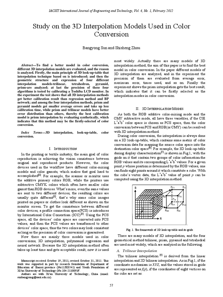 3D Interpolation Method | PDF | Rgb Color Model | Interpolation