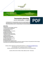 Succession Planning: June 24, 2010 (8:00am - 4:30pm)