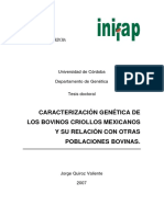 Caracterización genética de los bovinos criollos mexicanos