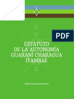 Estatuto de La Autonomía Guaraní Charagua Iyambae