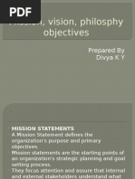 Mission Vison Philosophy