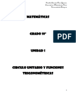 10 Circulo Unitario y Funciones Trigonometrica