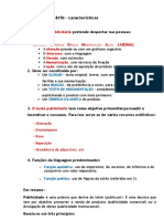 Características e objetivos de um texto publicitário