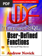 Transact-SQL User-Defined Functions For MSSQL Server