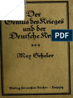 Max Scheler: Der Genius des Krieges. 3. Auflage (1917)