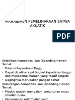 Manajemen Pemeliharaan Satwa Akuatik