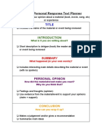 Grade 4 Personalresponsetextplanner