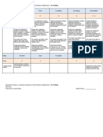 Business Project Company Selection & Problem Rubric