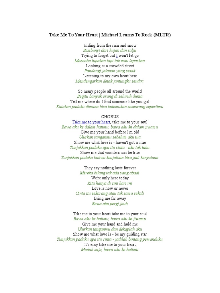 Take Me To Your Heart PDF