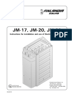 Finlandia Electric Sauna Heater JM 17 Users Manual 551251