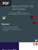 Introduction To Python