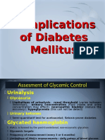 Complications of D Iabetes M Ellitus