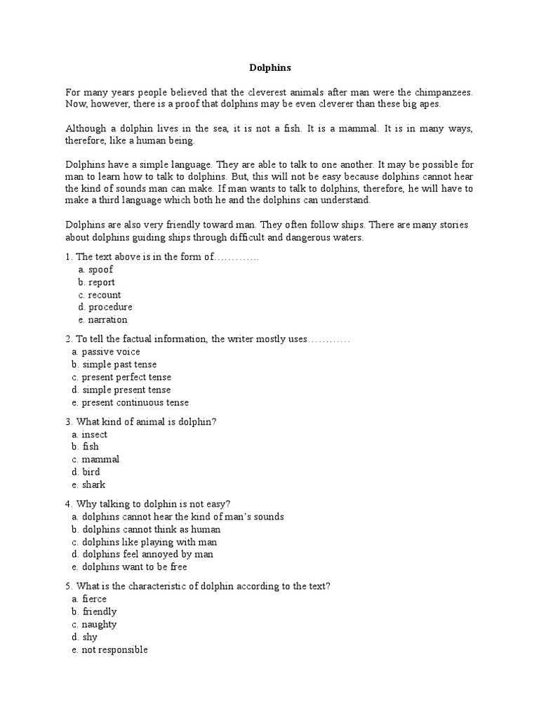 Understanding Dolphins As Mammals Pdf