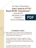 Proposed Title of Dissertation: "Performance Analysis of VSC-Based HVDC Transmission"