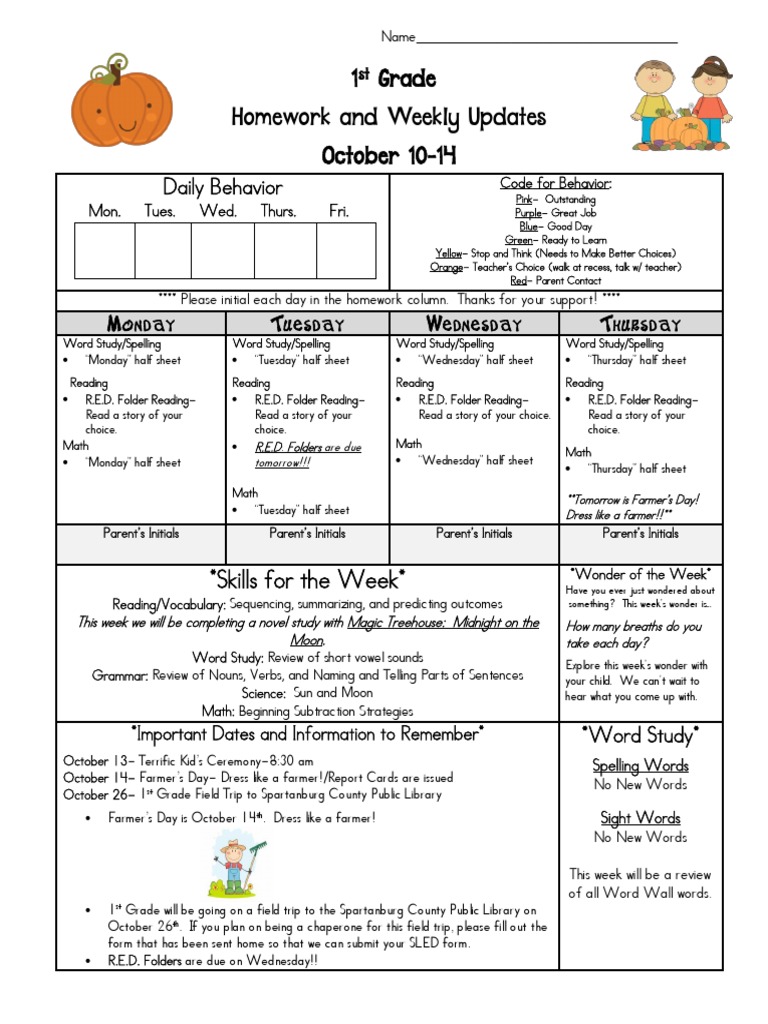 Daily Behavior: Skills For The Week | PDF | Language Arts & Discipline
