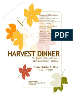 Harvest Dinner Flyer 2016