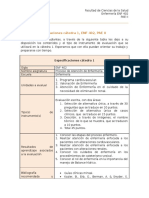 Tabla de Especificacion PAE II