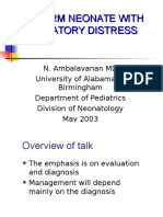 The Term Neonate With Respiratory Distress