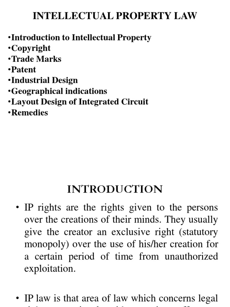 Intellectual Property | PDF | Glossary Of Patent Law Terms ...