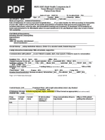 NURS 4045 Adult Health Competencies II Texas Woman's University Patient Data Sheet