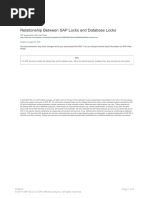 Relationship Between SAP Locks and Database Locks