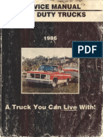 X8632 1986 GMC Light Duty Truck CK G P 10 To 30 Service Manual