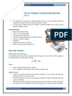 Calibation of Speedy Moisture Content