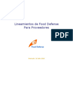 Food Defense Supplier Guidelines Spanish