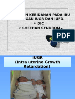 Iufd Iugr Dic Sheehan Syndrome