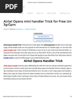 Airtel Opera Handler Trick 100% Working Guaranteed 2016