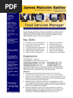 James Malcolm Sattler: Food Services Manager