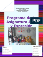 Programa de La Asignatura de Arte y Expresión