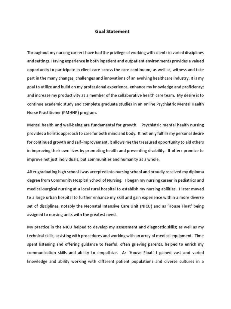 personal statement for band 6 mental health nurse