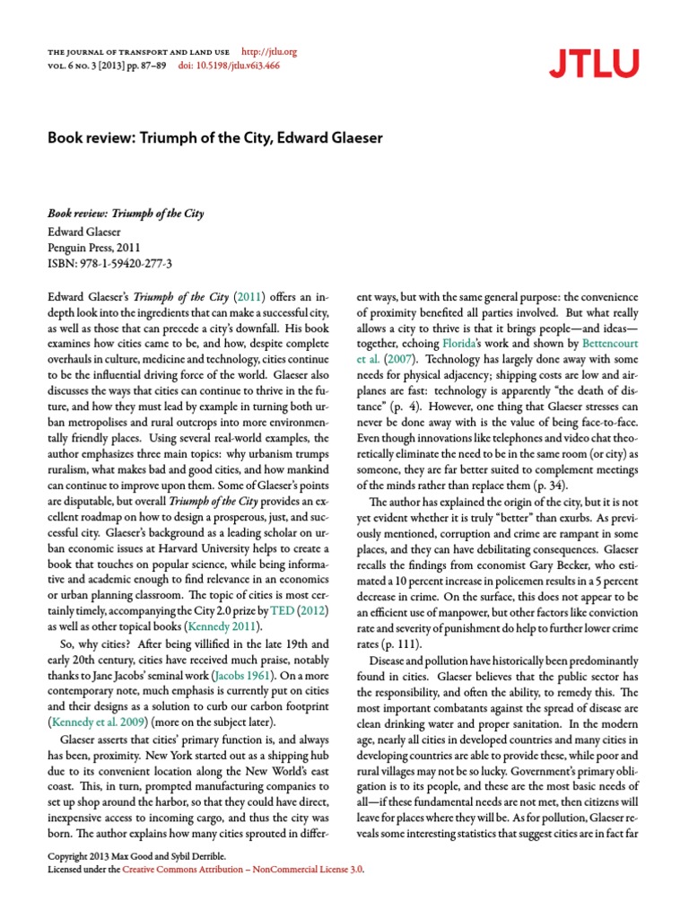 Triumph Of The City Analysis