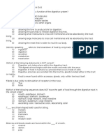 Digestive System Multiple Choice Quiz