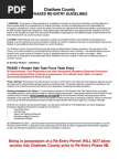 Chatham County Reentry Guidelines