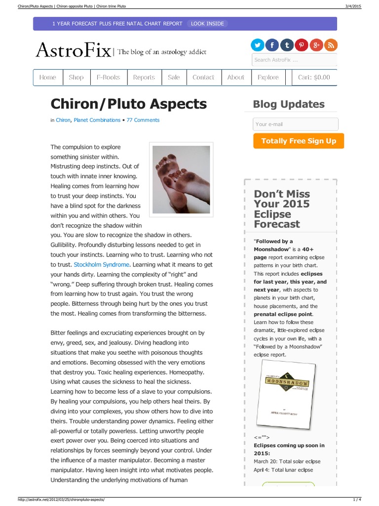 Chiron/Pluto: Healing Shadows | PDF | Planets In Astrology | Astrology