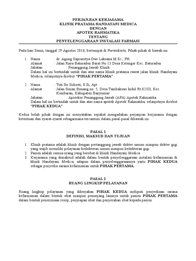 MOU W ApotekKlinik Handayani Medika[1]