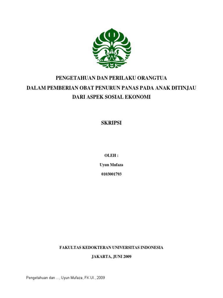 Skripsi Kedokteran Ui Ide Judul Skripsi Universitas