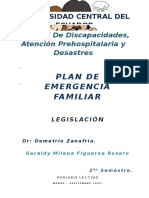 Plan Familiar de Emergencias