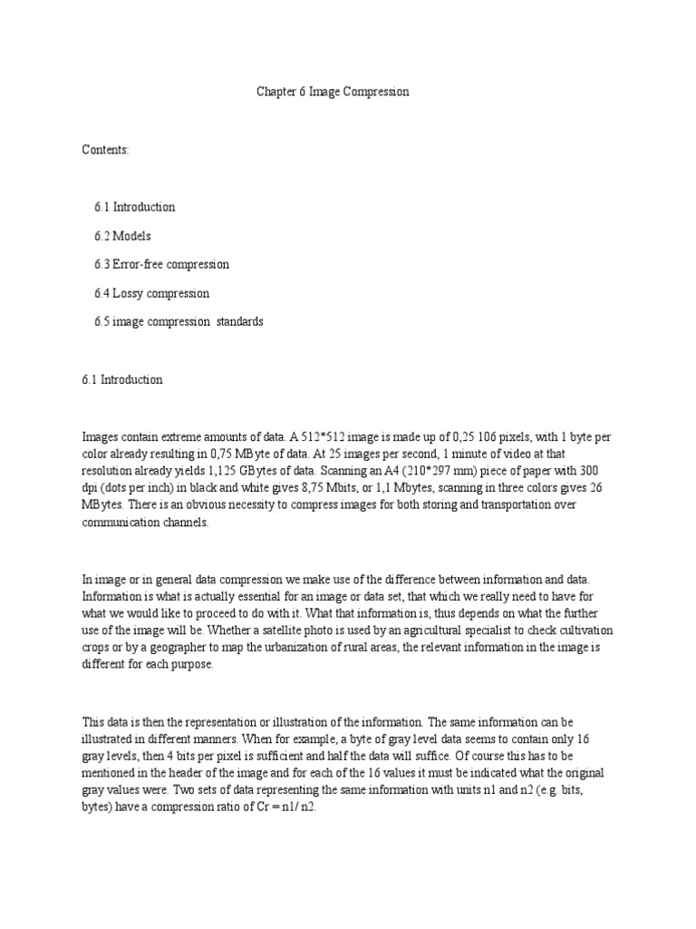Dip 4 Unit Notes PDF Data Compression File Format